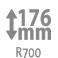 • Minimum height for technical ceiling 176 mm.