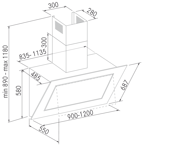Range Hoods - Quasar S8 - Technical design