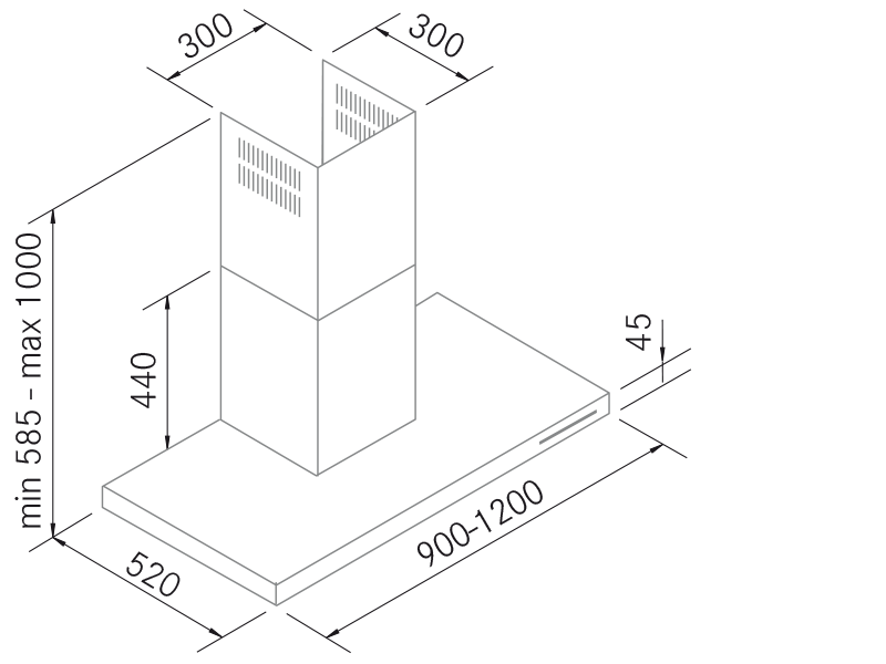 Range Hoods - Fine S8 - Technical design