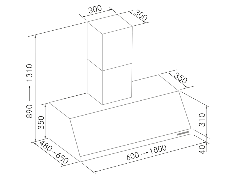 Hottes - Keops SP Inox - Dessin technique