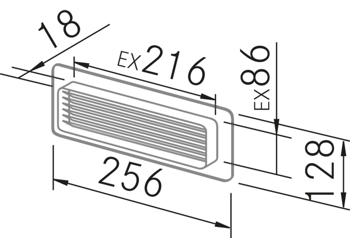 Range Hoods - Rejilla conductos planos - Technical design